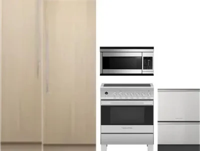 5 Piece Package Includes Refrigerator, Freezer, Range, Microwave And Dishwasher